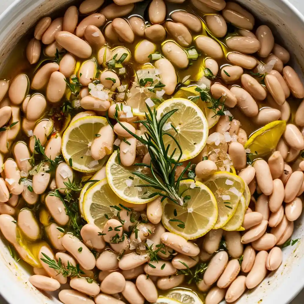 White_Beans_Rosemary_Ayurvedic_Recipe_Cuisine_Vegetarian_Dish_Diet_Nutritious_Delicious_Food_Vegan_Healthful_Refreshing_Cooking_Natural_Dish_Ayurveda_Ayurvedic_Food_Ayurveda